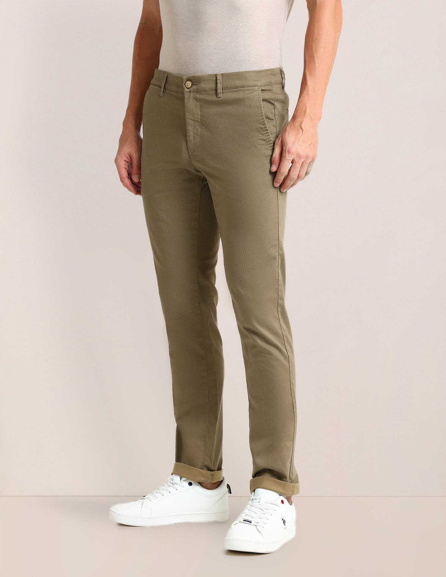 U.S. Polo Assn. Denver Slim Fit Textured Trousers
