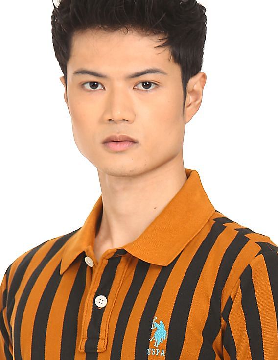 U.S. Polo Assn. Pique Striped Polo Shirt