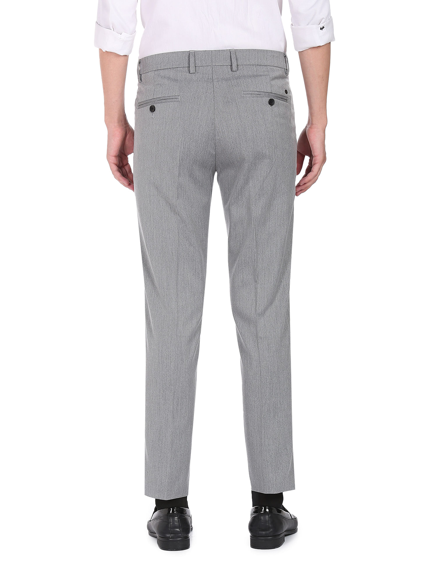 Mancrew Slim Fit Formal Pant for men  Formal Trousers  Light Grey Black  Combo Pack Of 2