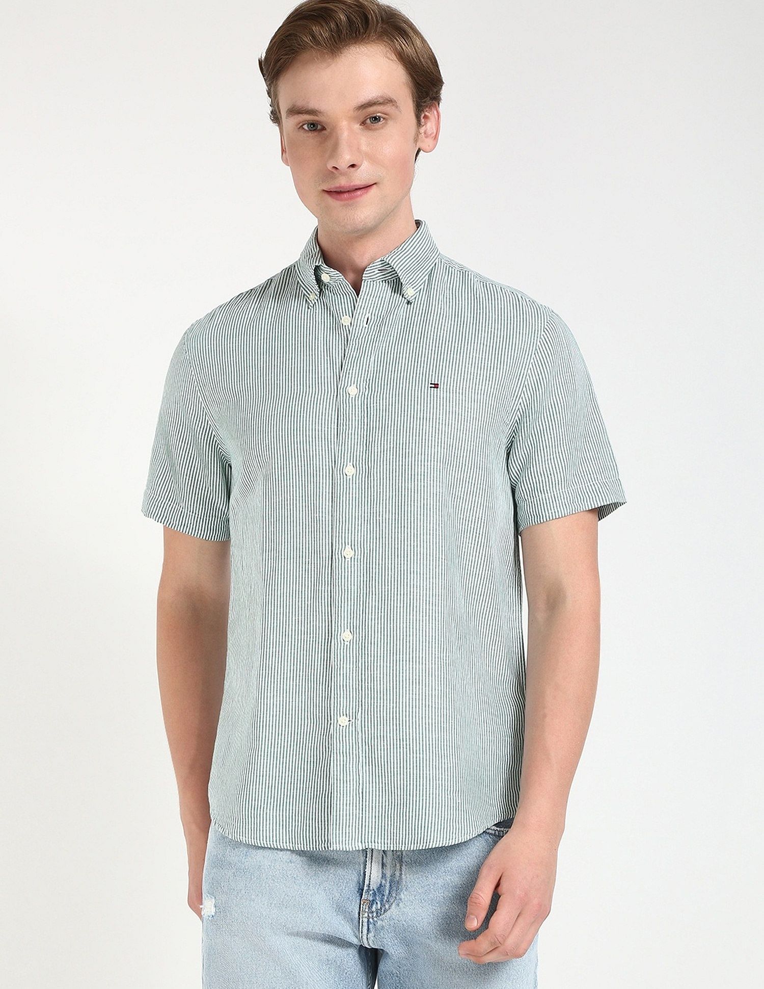 Tommy Hilfiger Striped Regular-Fit Cotton Shirt