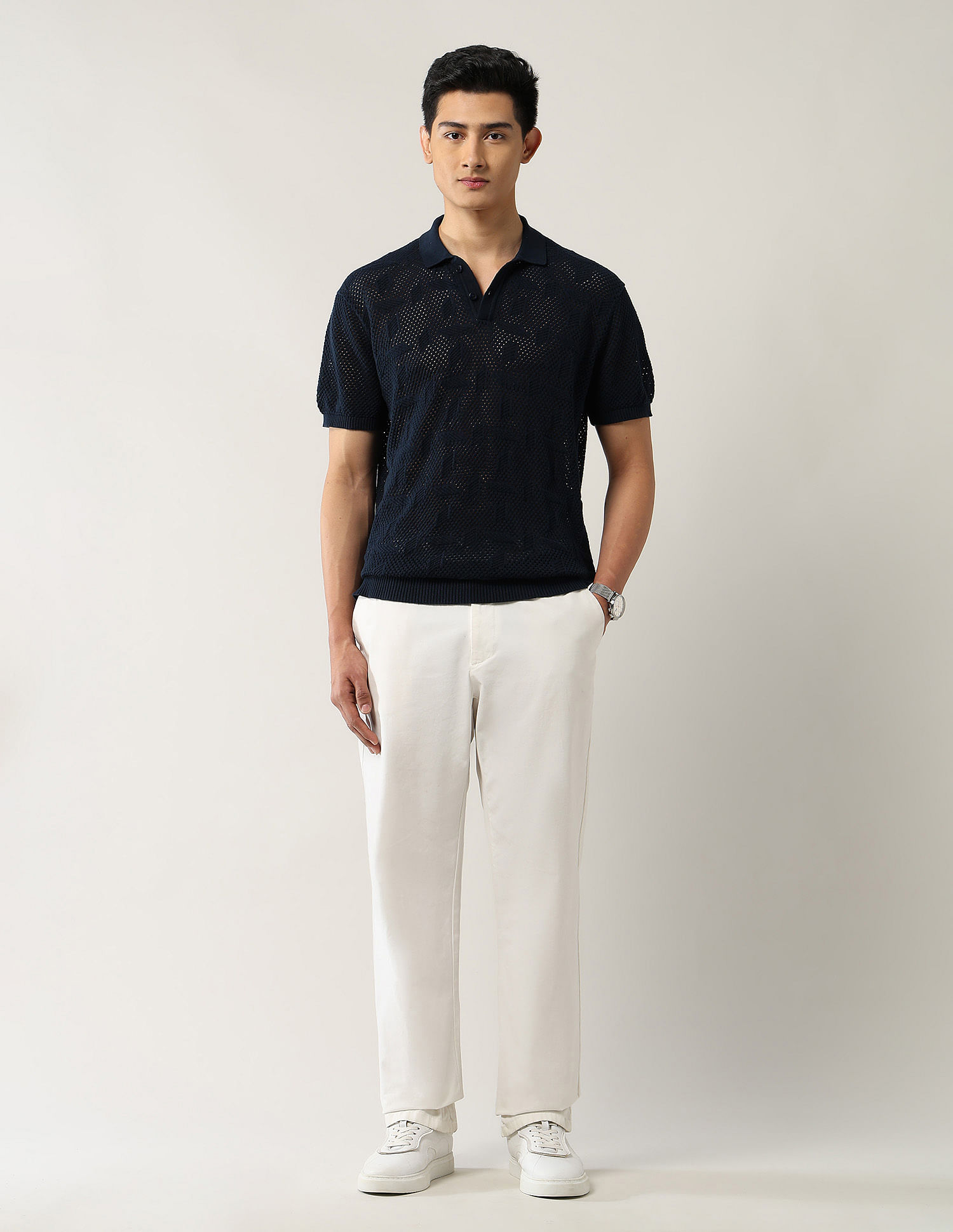 Arrow Newyork Textured Regular Fit Polo Shirt