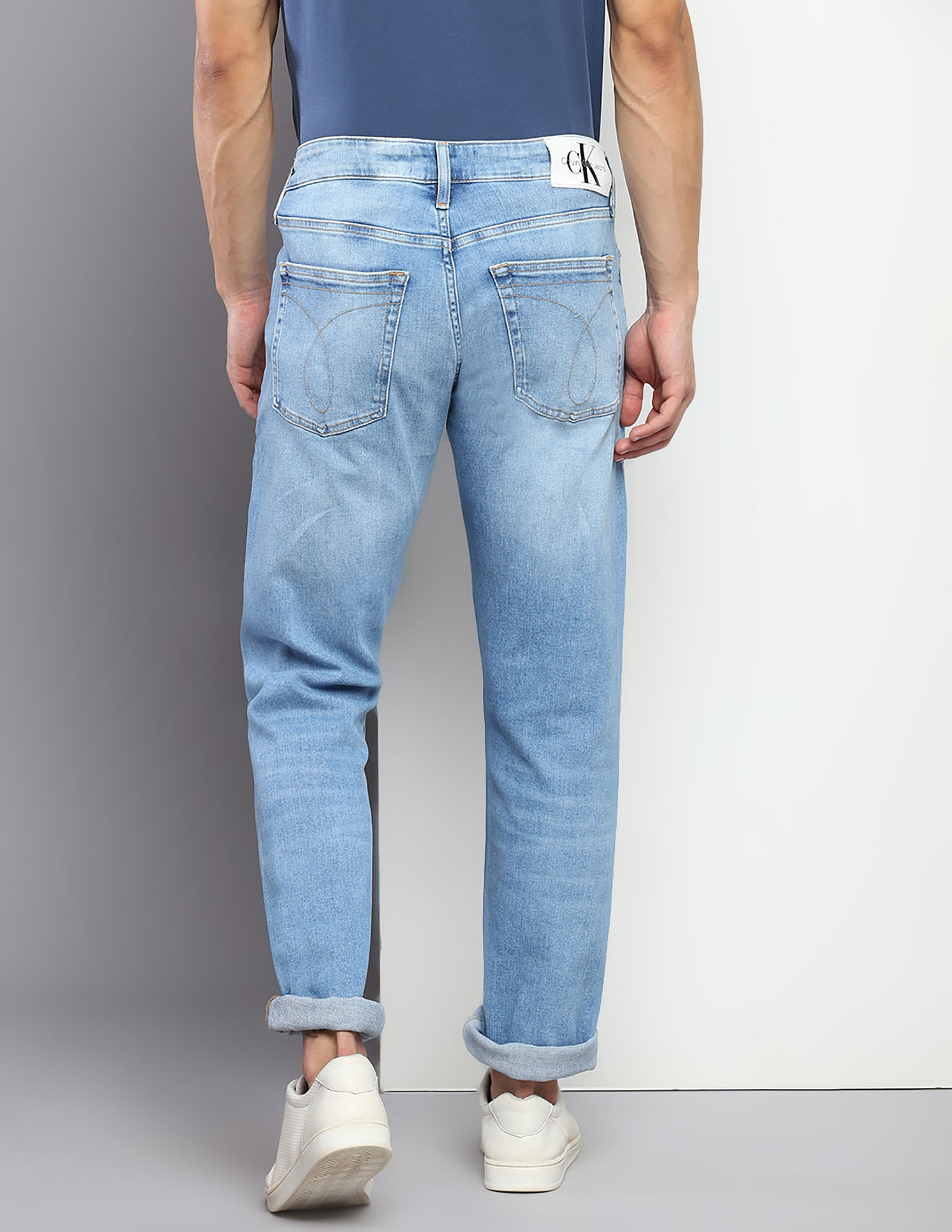Buy Calvin Klein Jeans Recycled Cotton Stone Wash Slim Fit Jeans 
