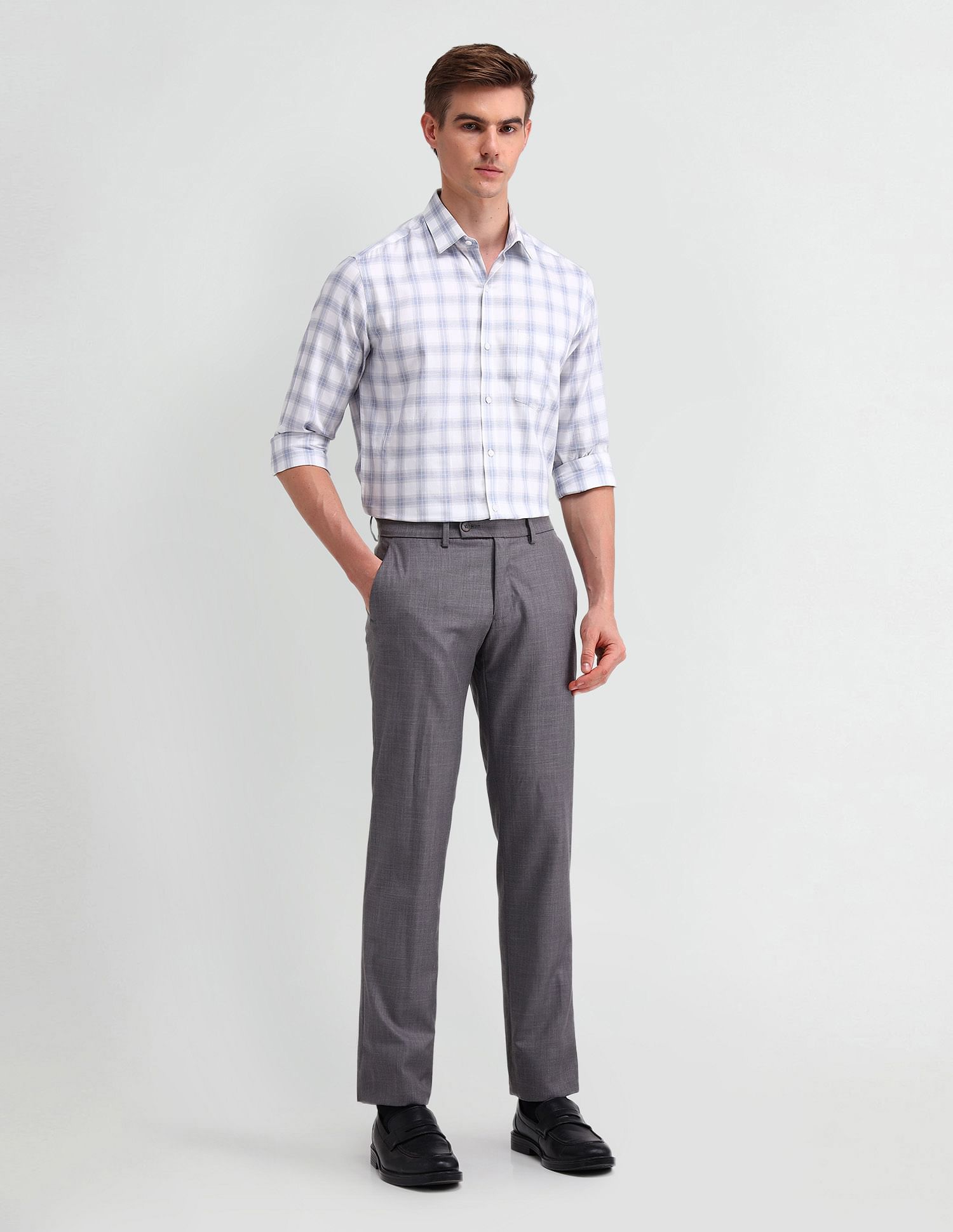 Arrow Brooklyn Fit Windowpane Checked Shirt
