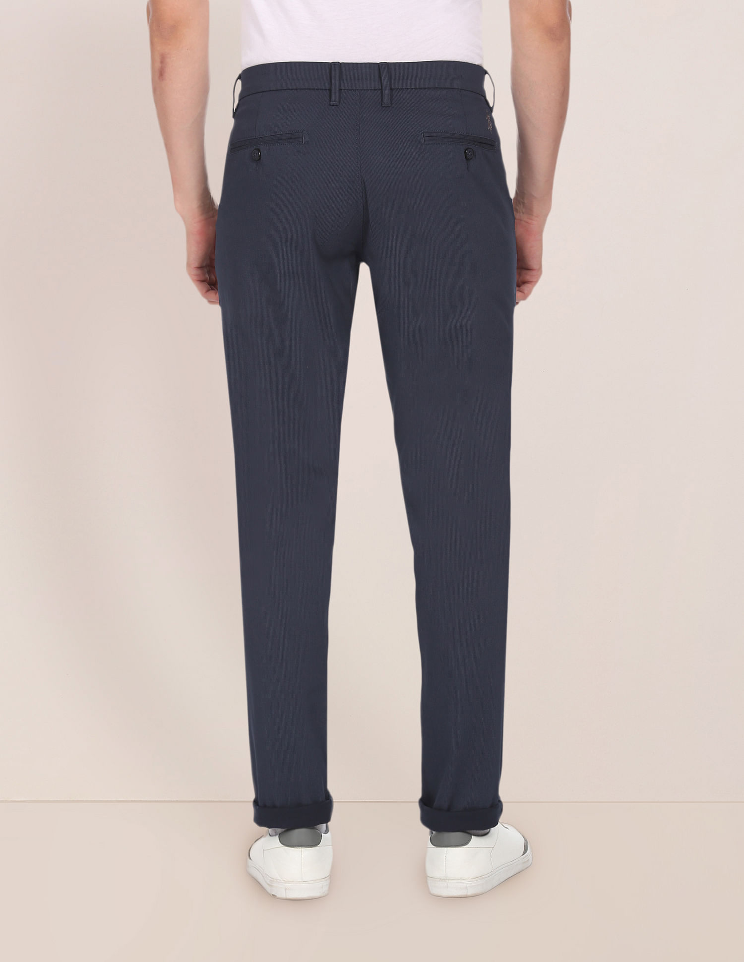 U.S. Polo Assn. Printed Austin Trim Fit Casual Trousers