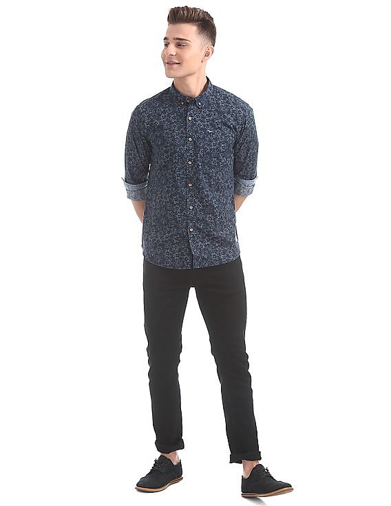 Flying Machine Slim Fit Printed Shirt