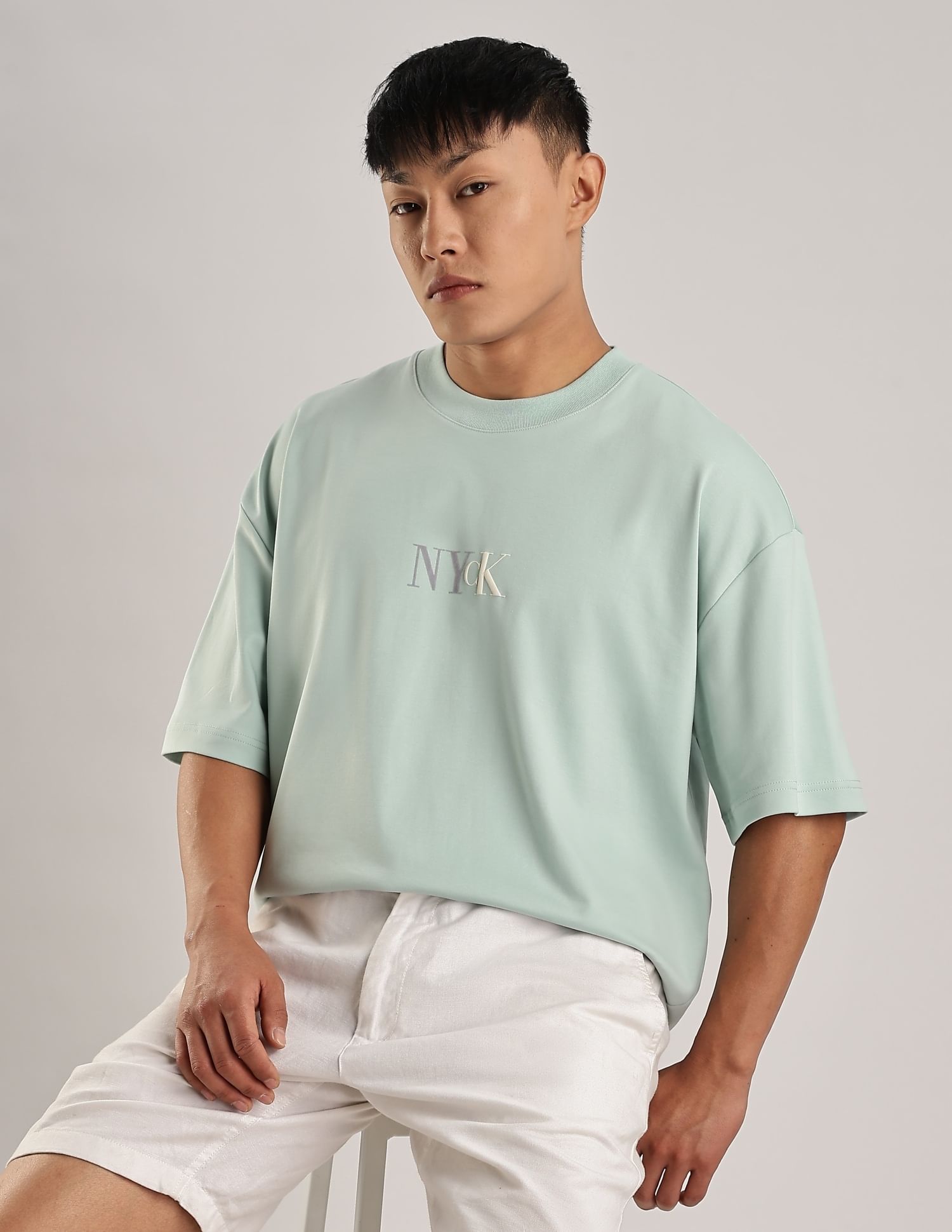 Buy Calvin Klein Graphic Oversized-Fit Cotton T-Shirt