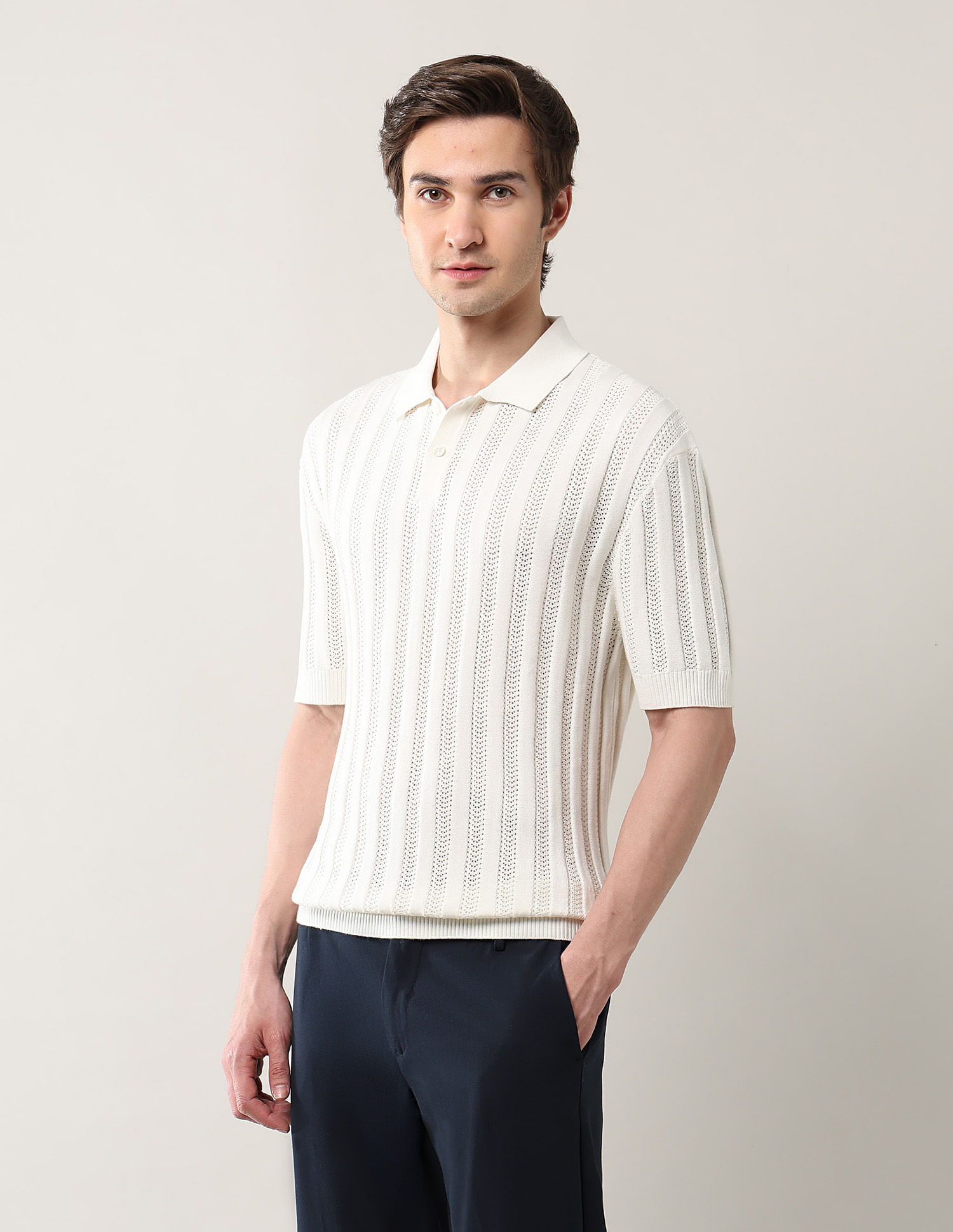 Arrow Textured Relaxed Fit Polo Shirt