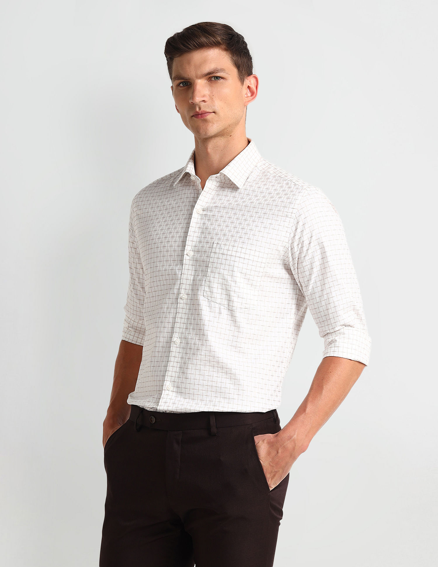 Arrow Manhattan Slim Fit Dobby Shirt