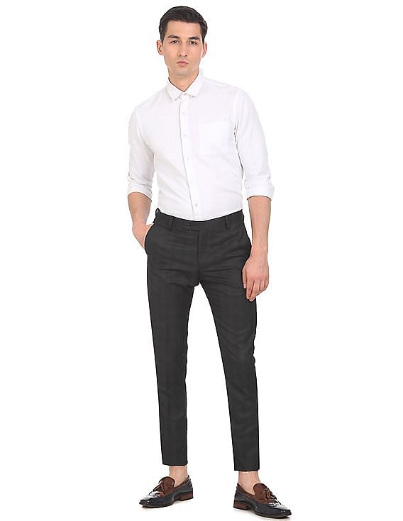 Buy Arrow Elasticated Waist Formal Trousers - NNNOW.com