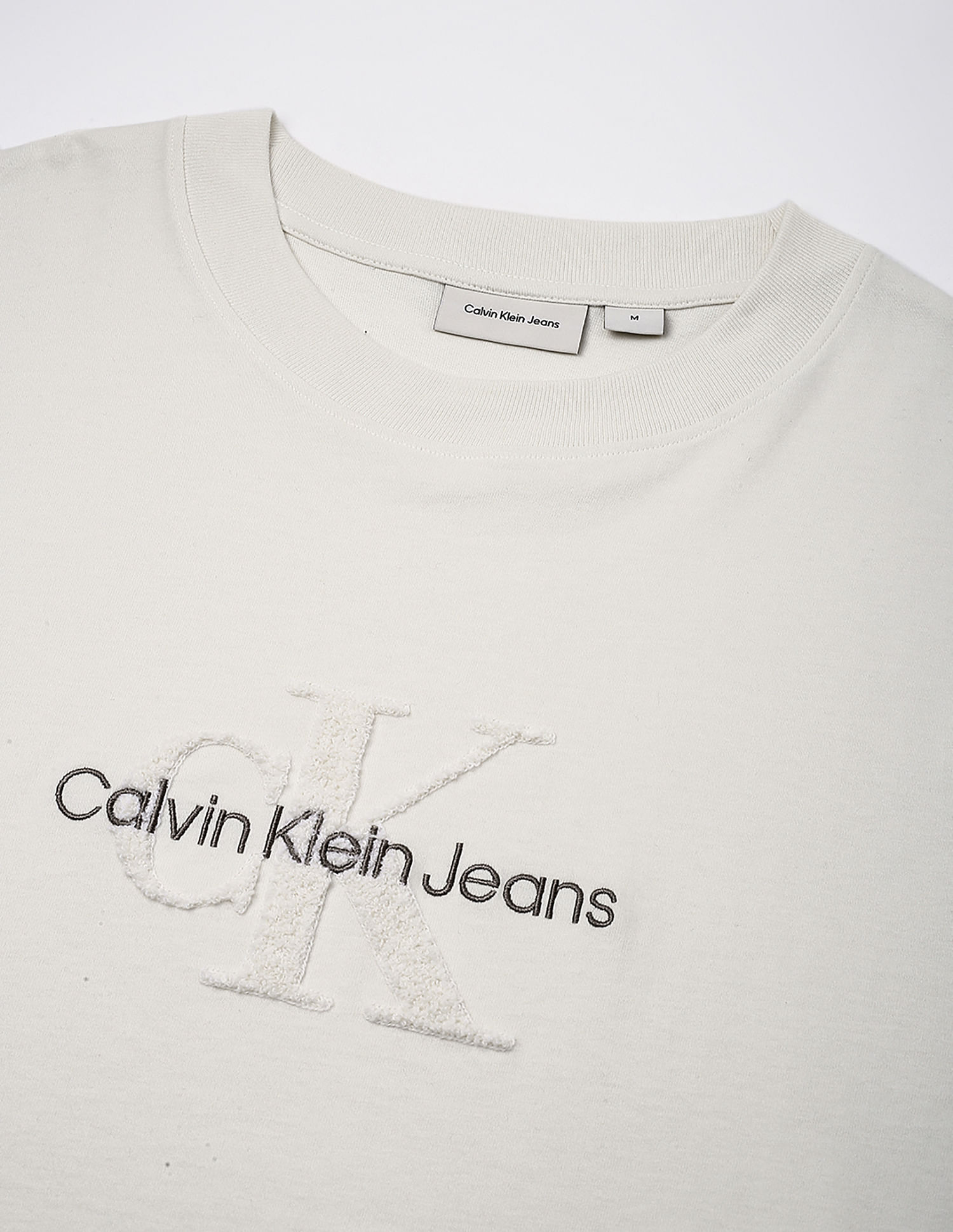 Calvin Klein Jeans Embroidered Logo Regular-Fit Cotton T Shirt