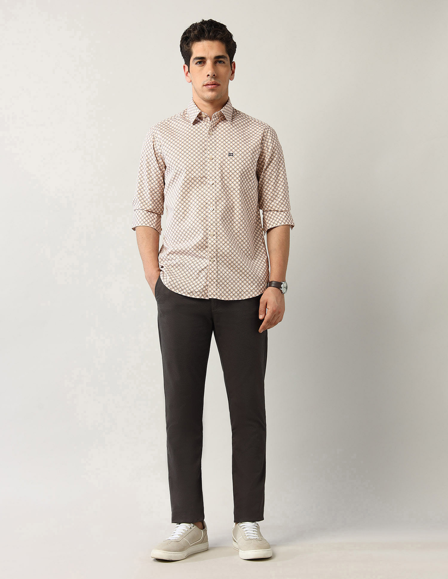Arrow Sport Geometric Printed Twill Shirt