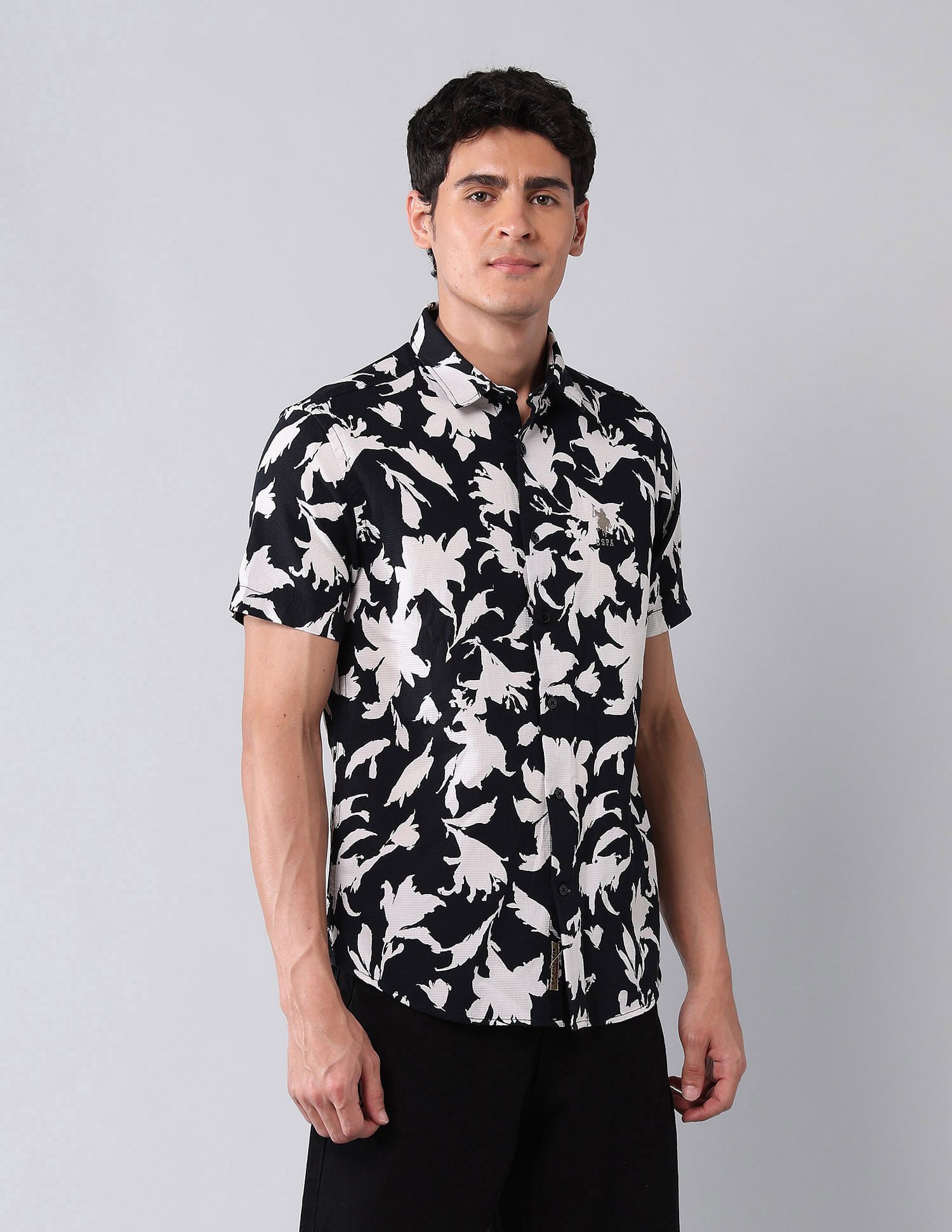 U.S. Polo Assn. Denim Co. Floral Printed Pure Cotton Shirt