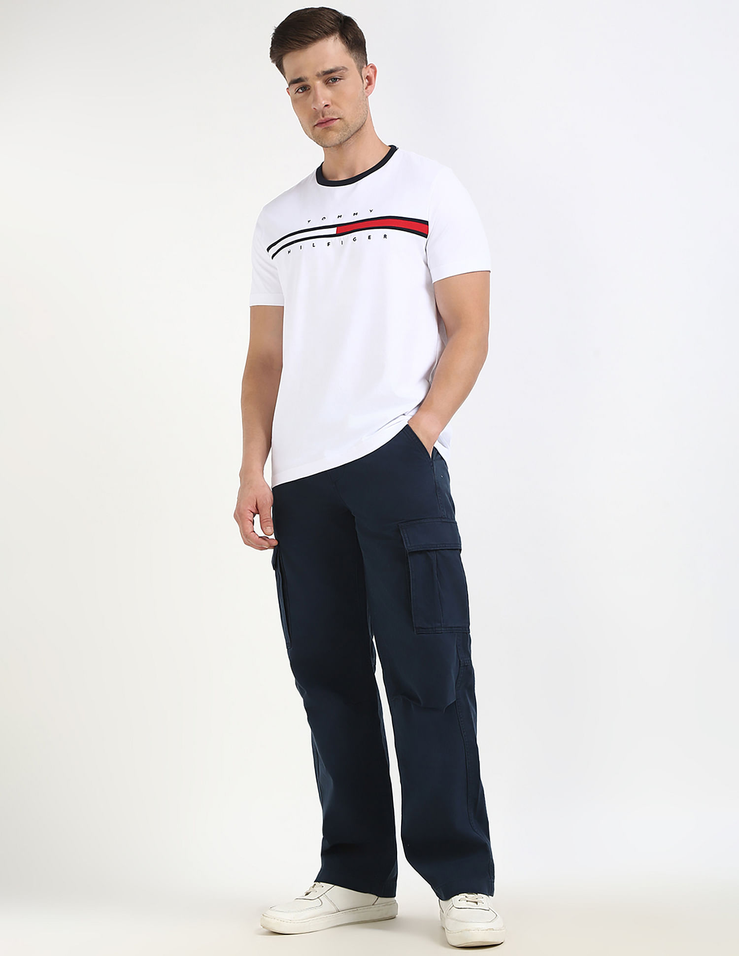 Tommy Hilfiger Embroidered Logo Regular-Fit Cotton T-Shirt