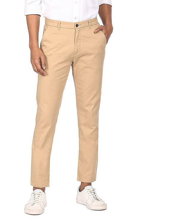 ASOS DESIGN super skinny cargo trousers with cuff in khaki  ASOS