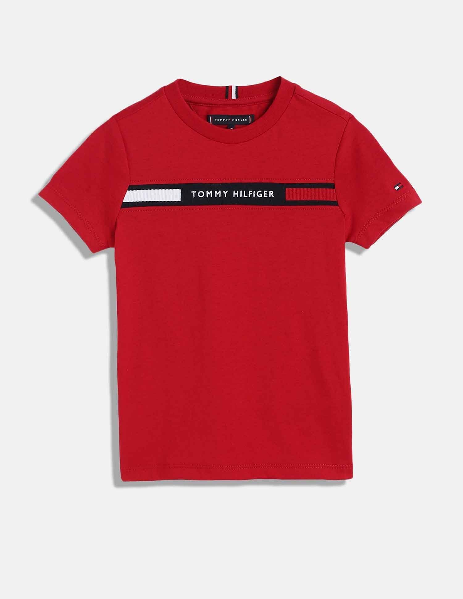Tommy Hilfiger Kids Boys Logo Regular-Fit Cotton T-Shirt