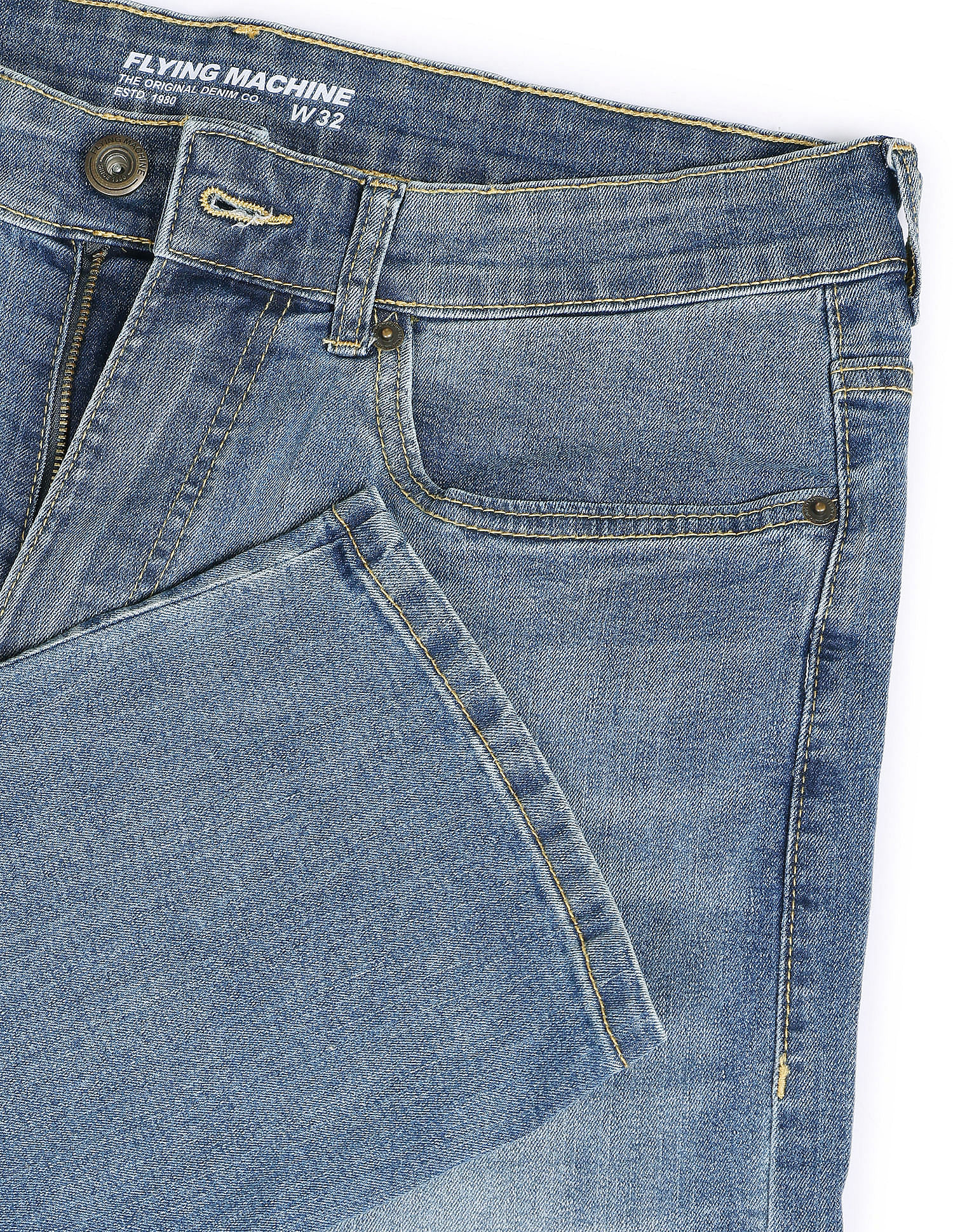 Flying Machine F-Jango Straight Fit Stone Wash Jeans