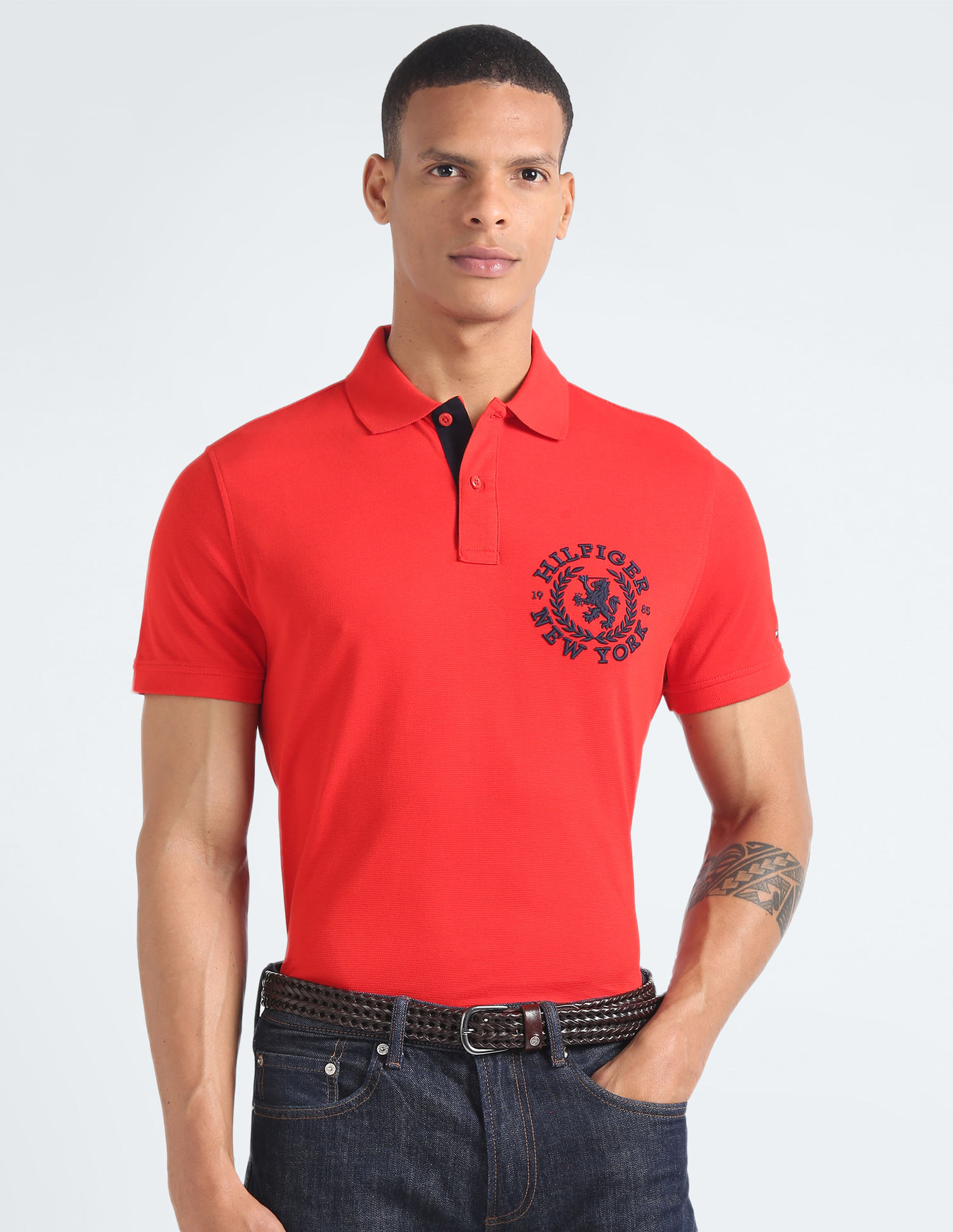Tommy Hilfiger Embroidered Logo Regular Fit Polo Shirt