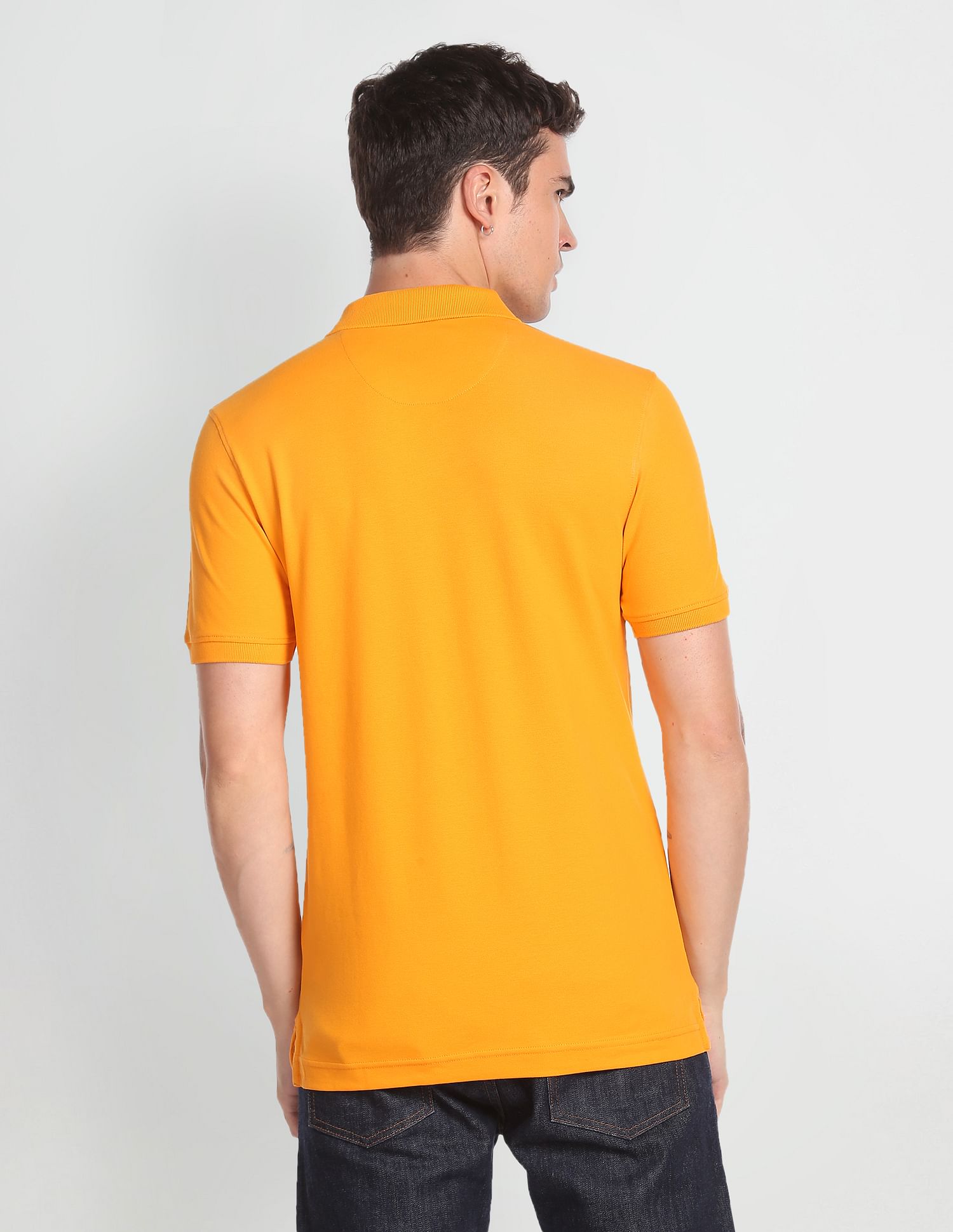 Flying Machine Solid Pique Polo Shirt