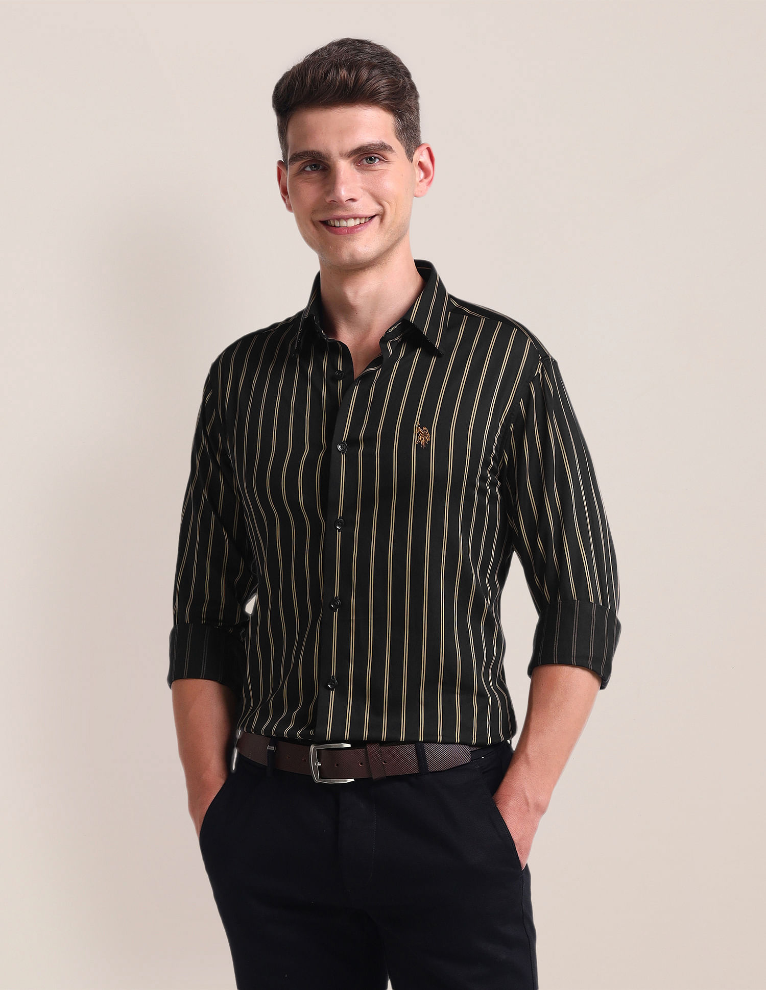 U.S. Polo Assn. Vertical Stripe Cotton Shirt