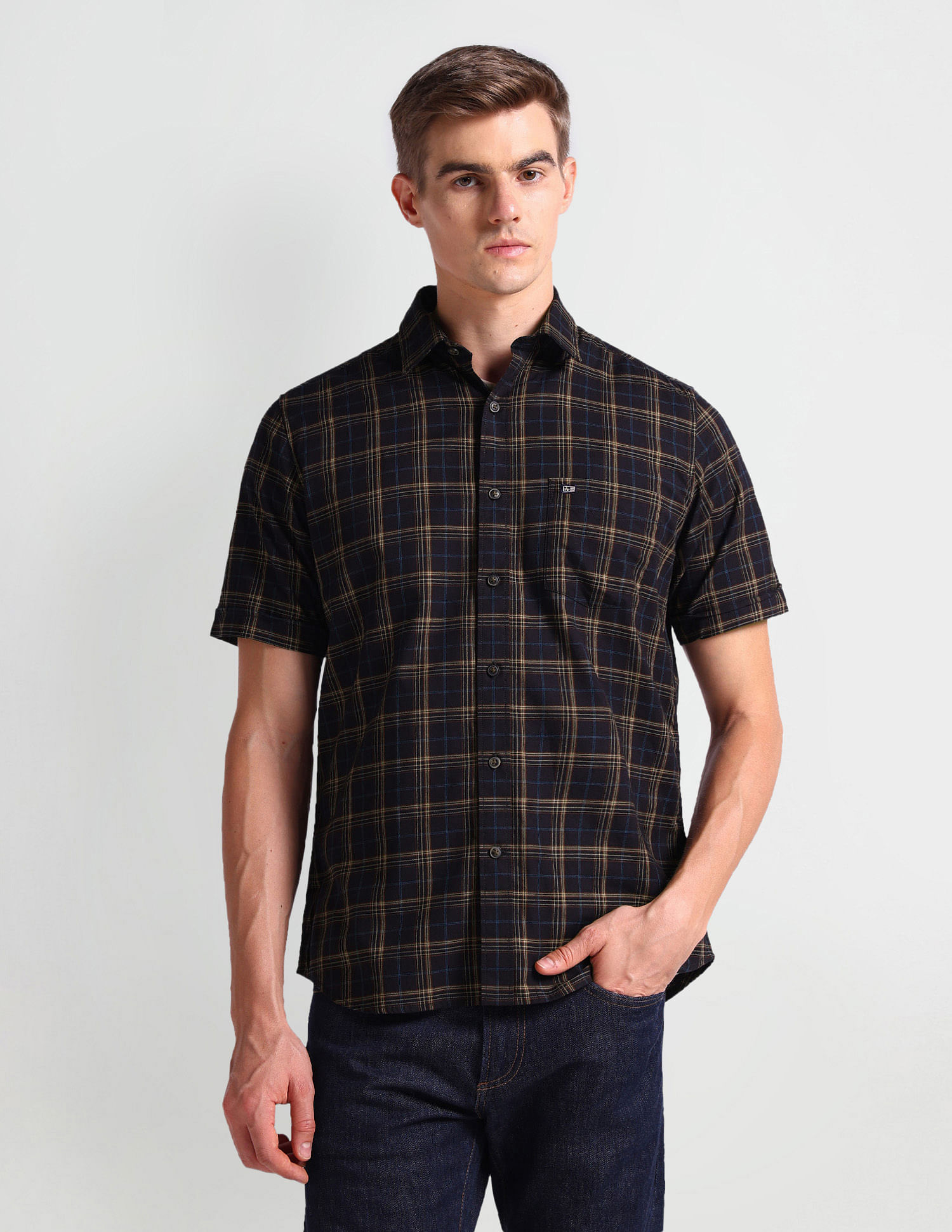 Arrow Sports Twill Tartan Check Shirt