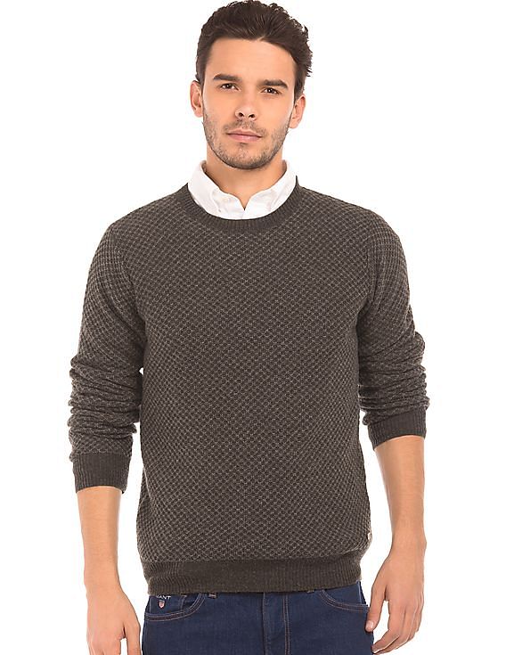 Buy Gant Men Criss Cross Merino Wool Sweater NNNOW