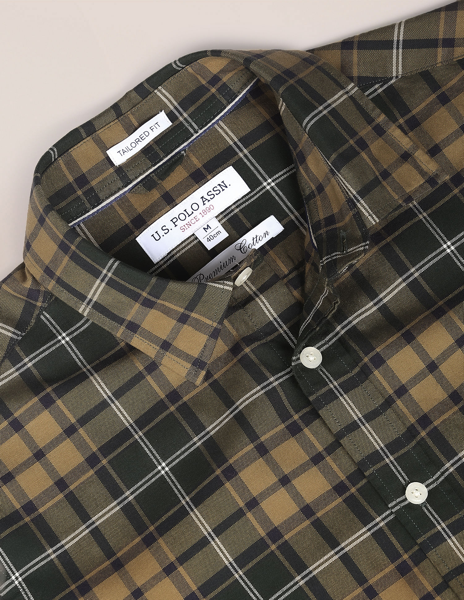 U.S. Polo Assn. Tartan Check Dobby Tailored Shirt