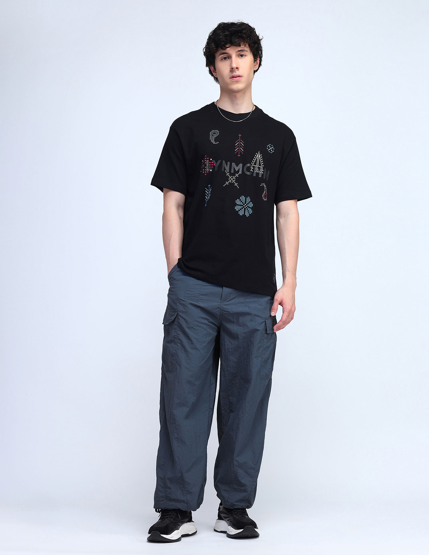 Flying Machine Cobain Loose Fit Mid Rise Cargos