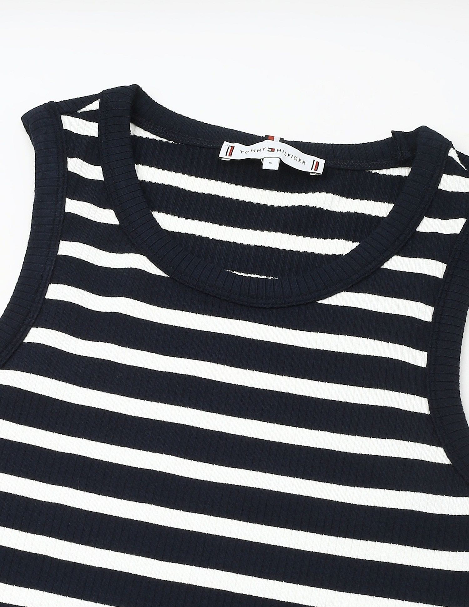 Tommy Hilfiger Cotton Crew Neck Midi Dress