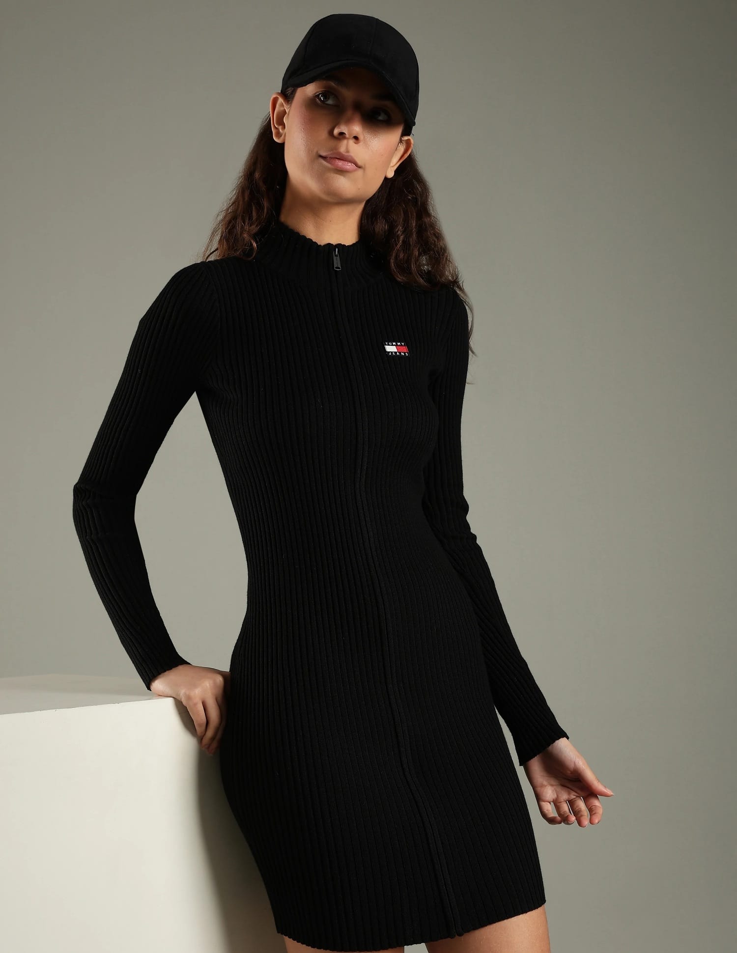 Buy Tommy Hilfiger Polyester Mock Neck Bodycon Dress - NNNOW.com Buy Tommy Hilfiger Polyester Mock Neck Bodycon Dress - NNNOW.com