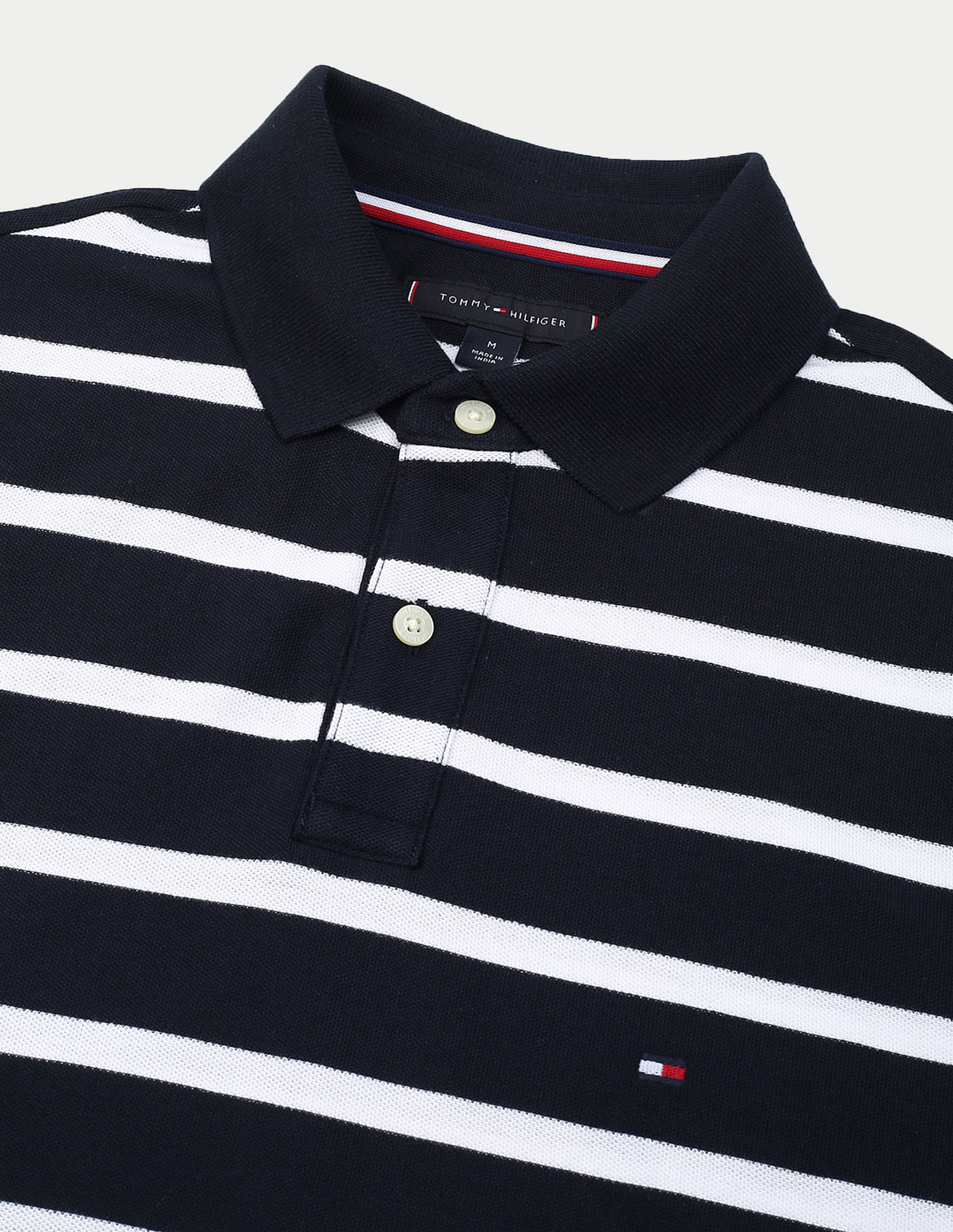 Tommy Hilfiger Horizontal Stripe Cotton Polo Shirt