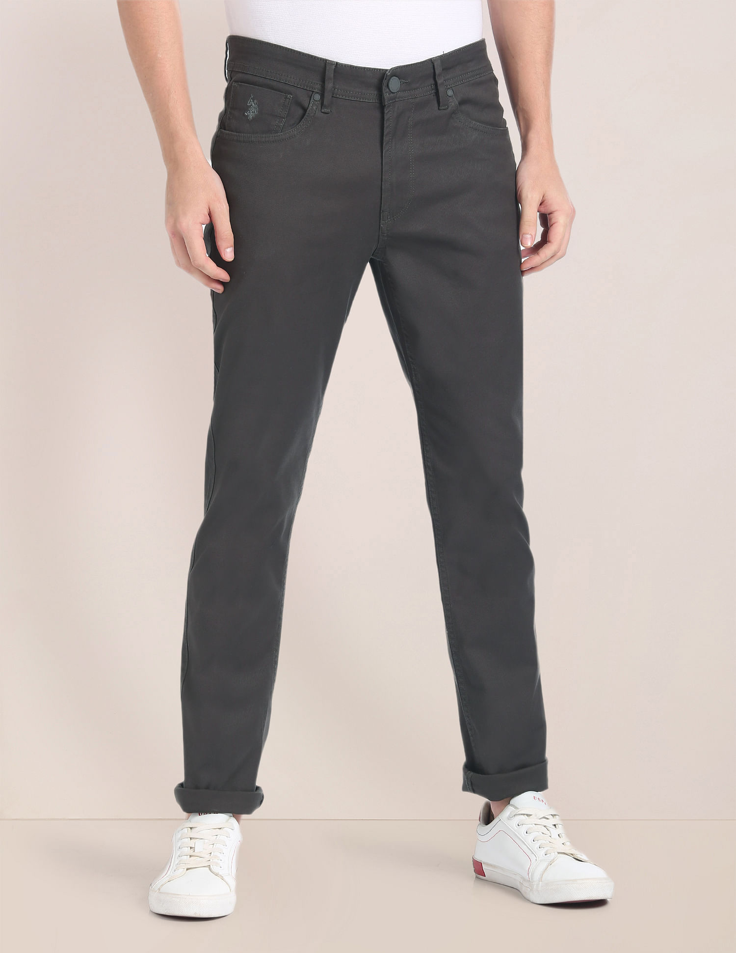 U.S. Polo Assn. Brandon Slim Tapered Fit Twill Trousers