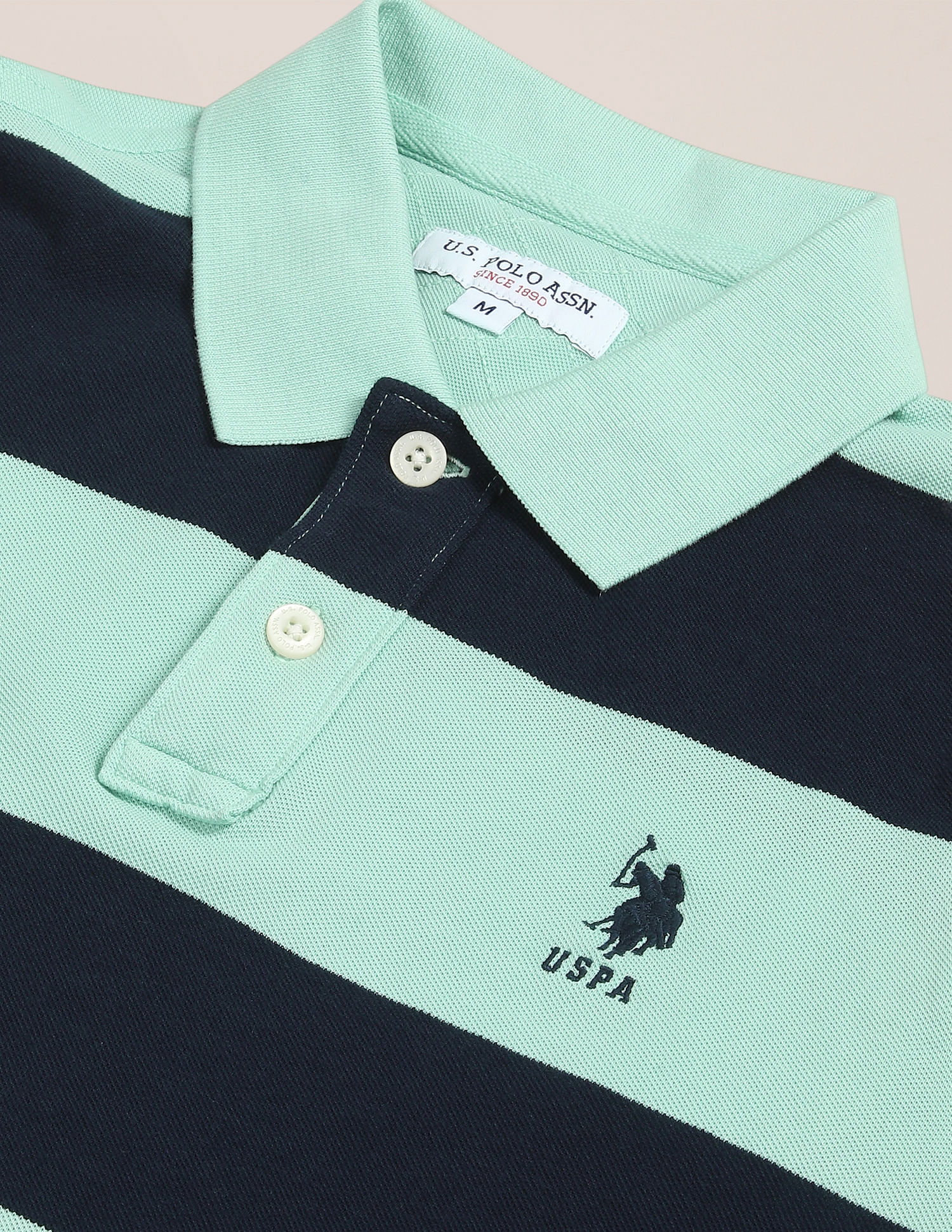 U.S. Polo Assn. Pique Striped Polo Shirt