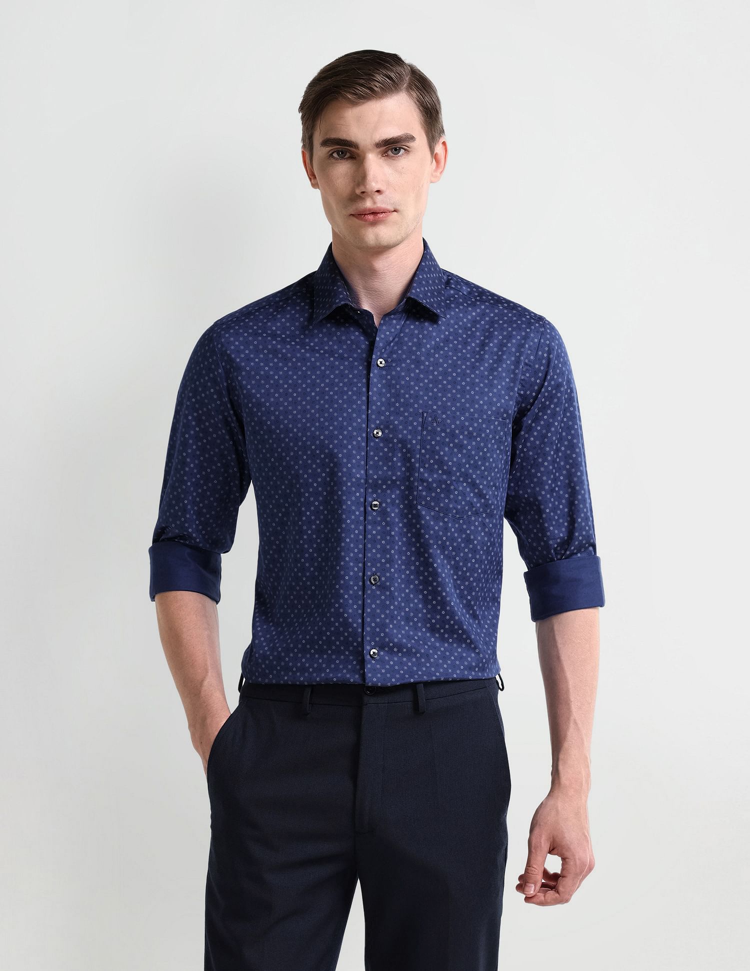 Arrow Brooklyn Fit Satin Weave Shirt