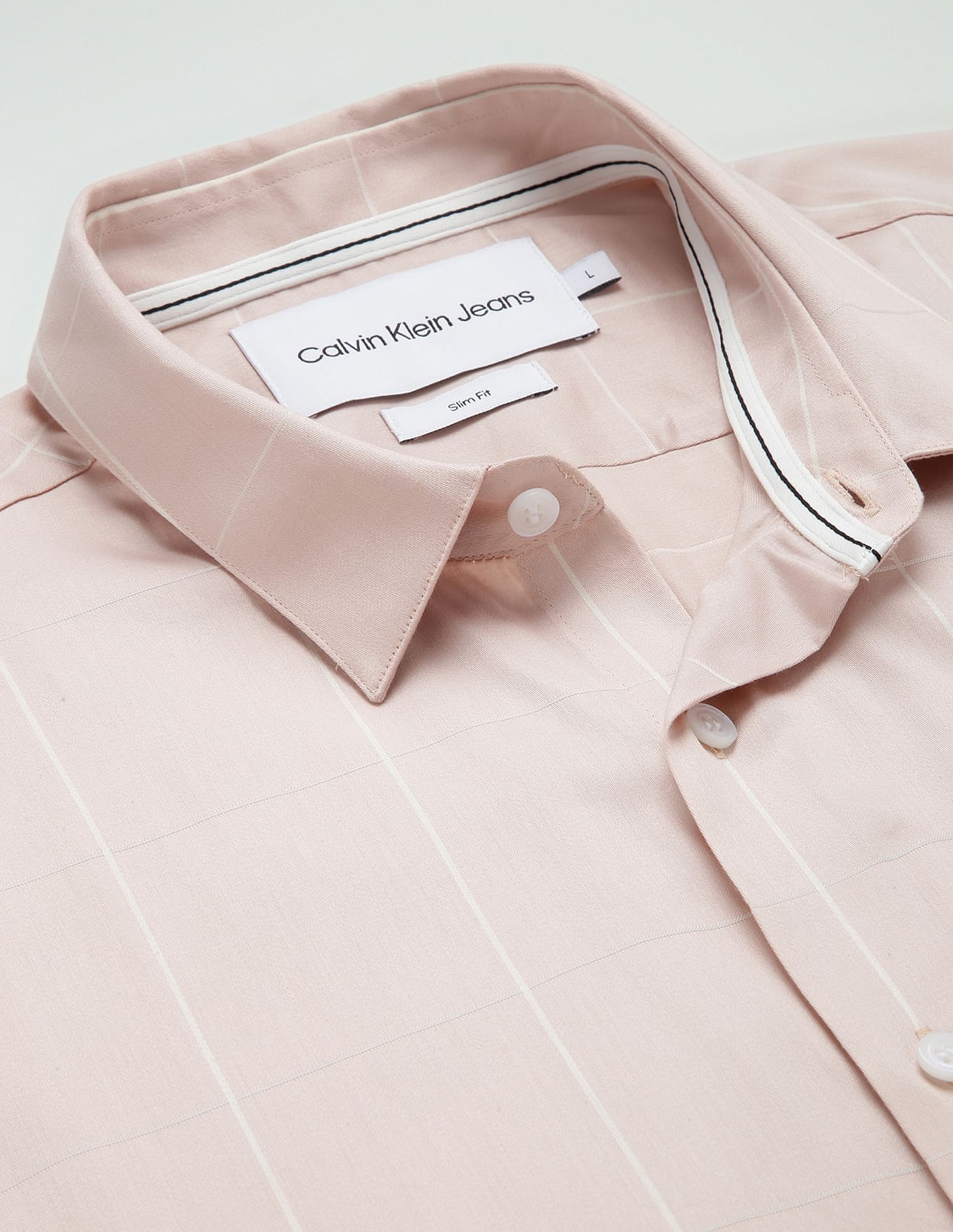 Calvin Klein Sateen Windowpane Check Shirt