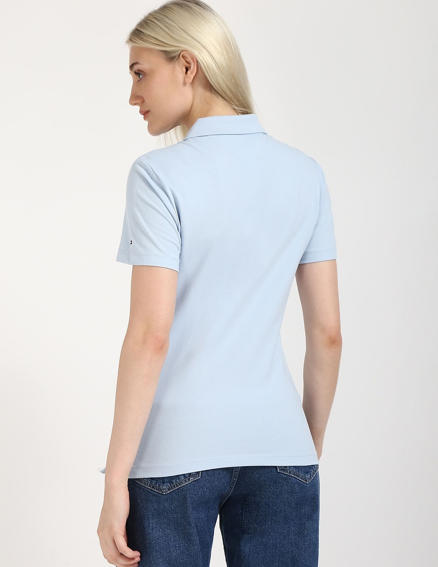 Tommy Hilfiger Solid Slim-Fit Cotton Polo T-Shirt