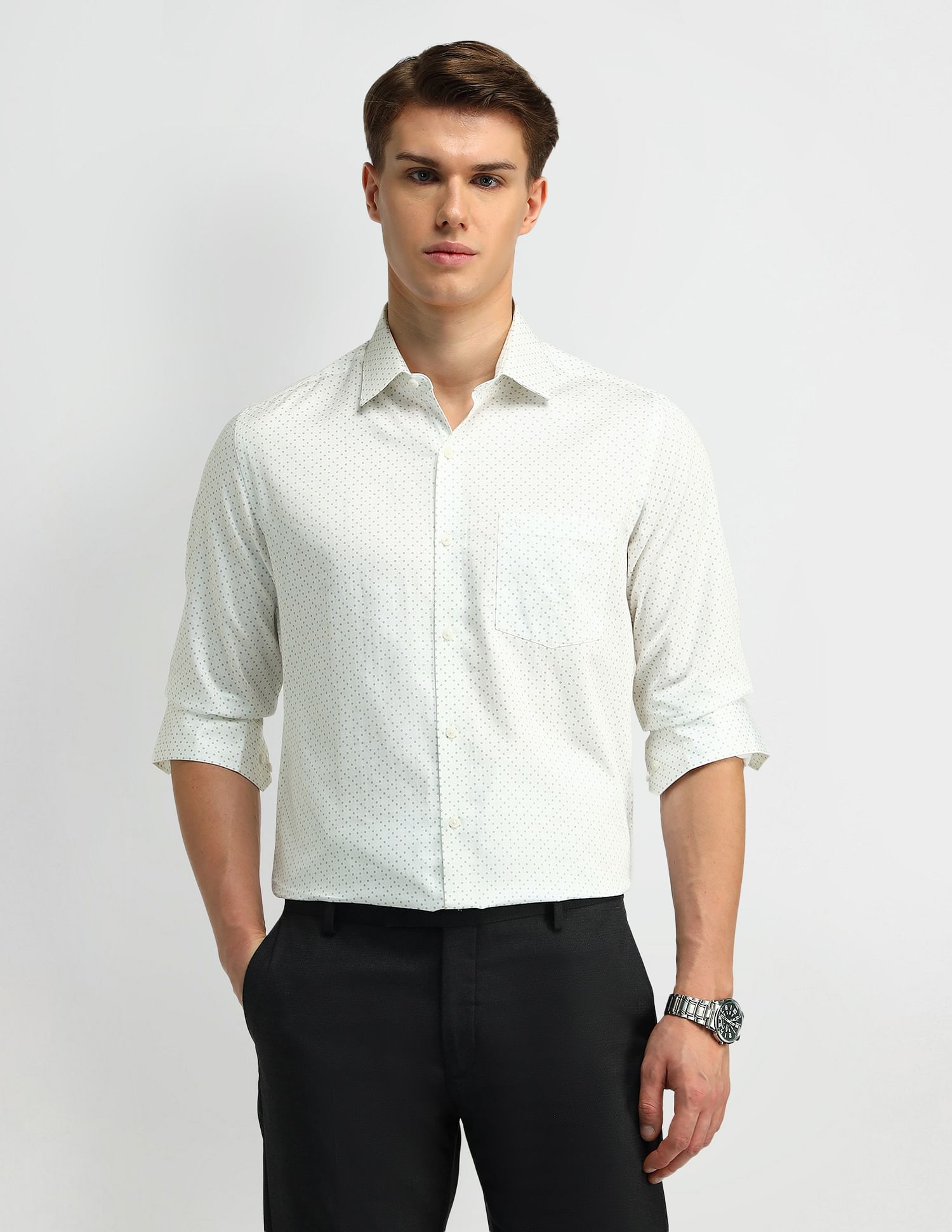 Arrow Geometric Print Slim Fit Shirt
