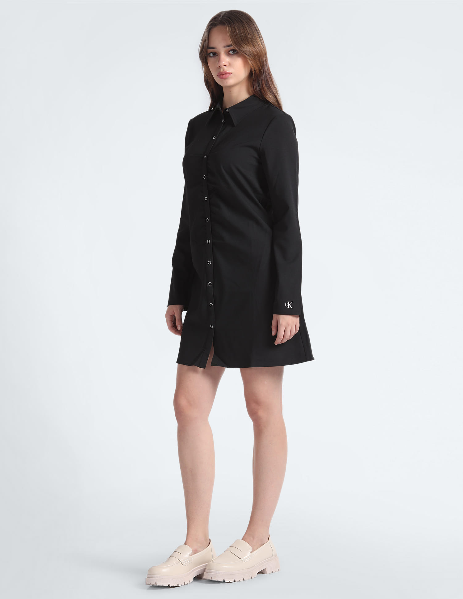 Buy Calvin Klein Long Sleeve Fitted Shirt Dress - NNNOW.com
