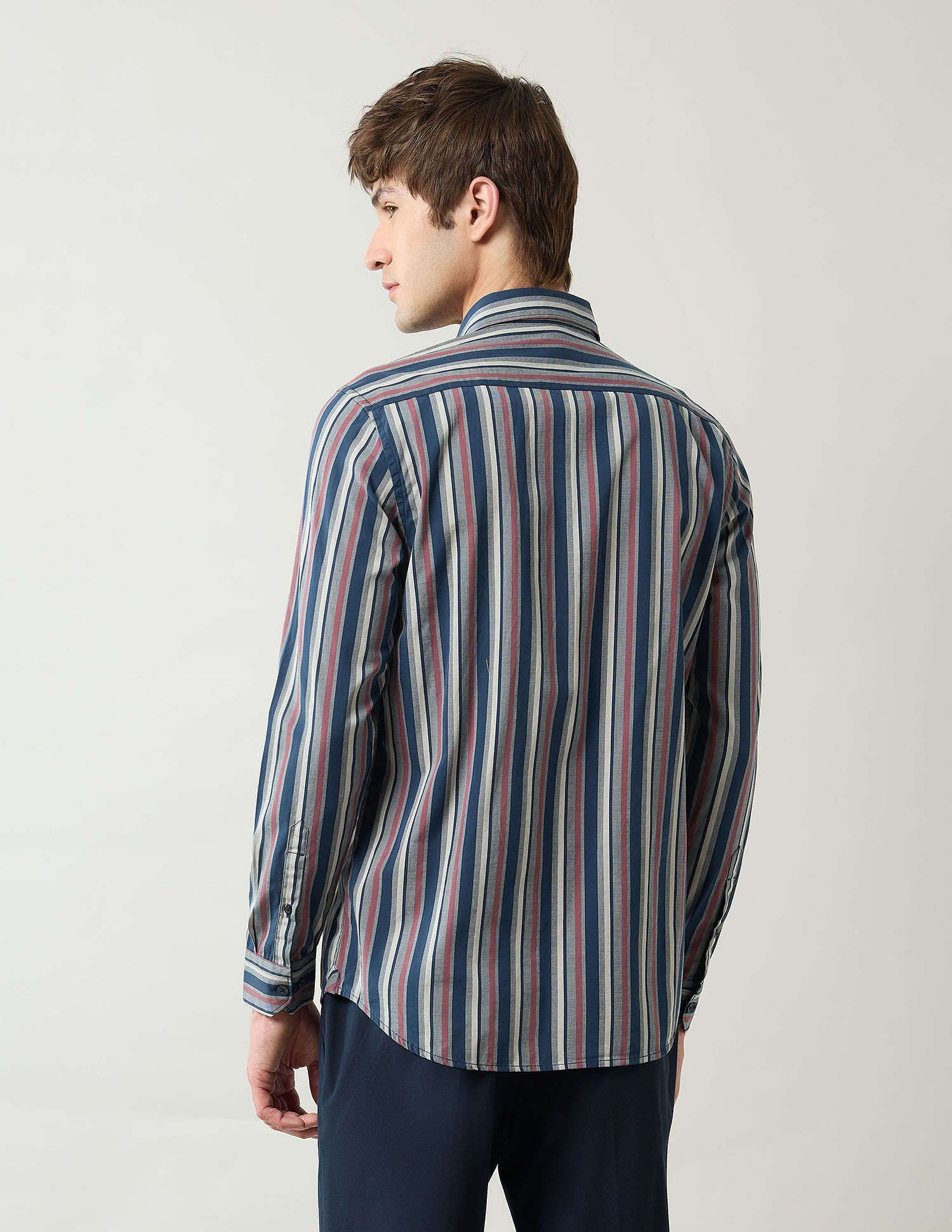 Arrow Sport Vertical Striped Slim Fit Shirt