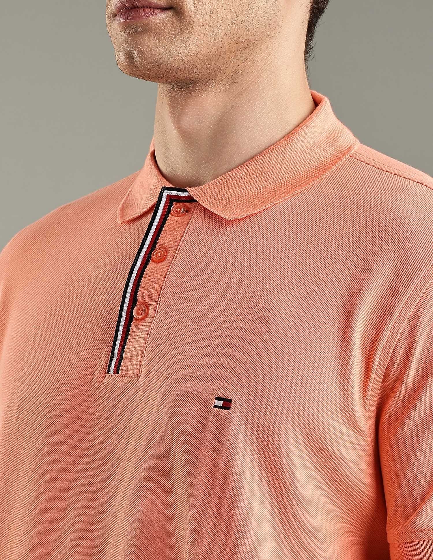 Tommy Hilfiger Solid Regular-Fit Cotton Polo Shirt