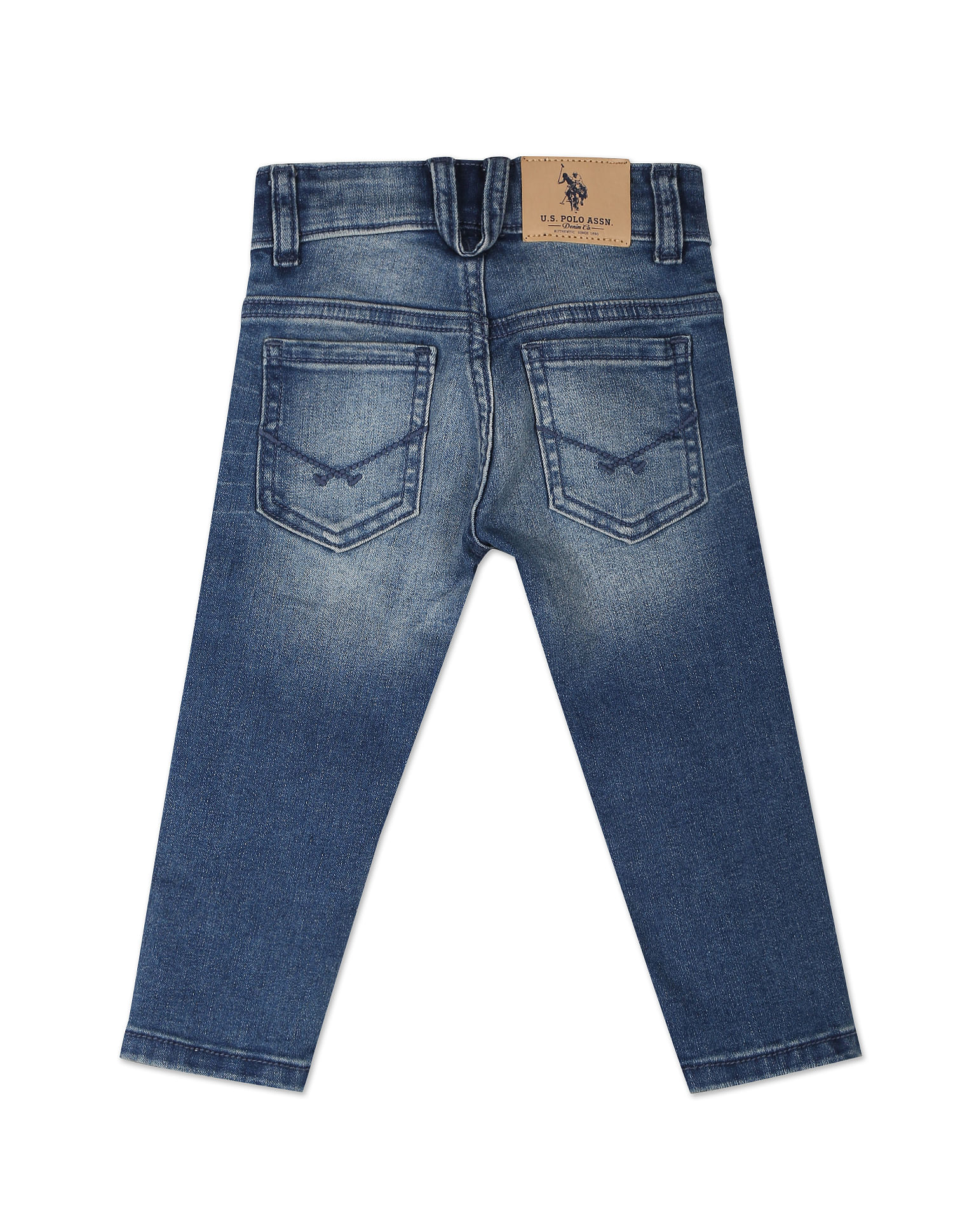 U.S. Polo Assn. Kids Boys Distressed Stone Wash Jeans