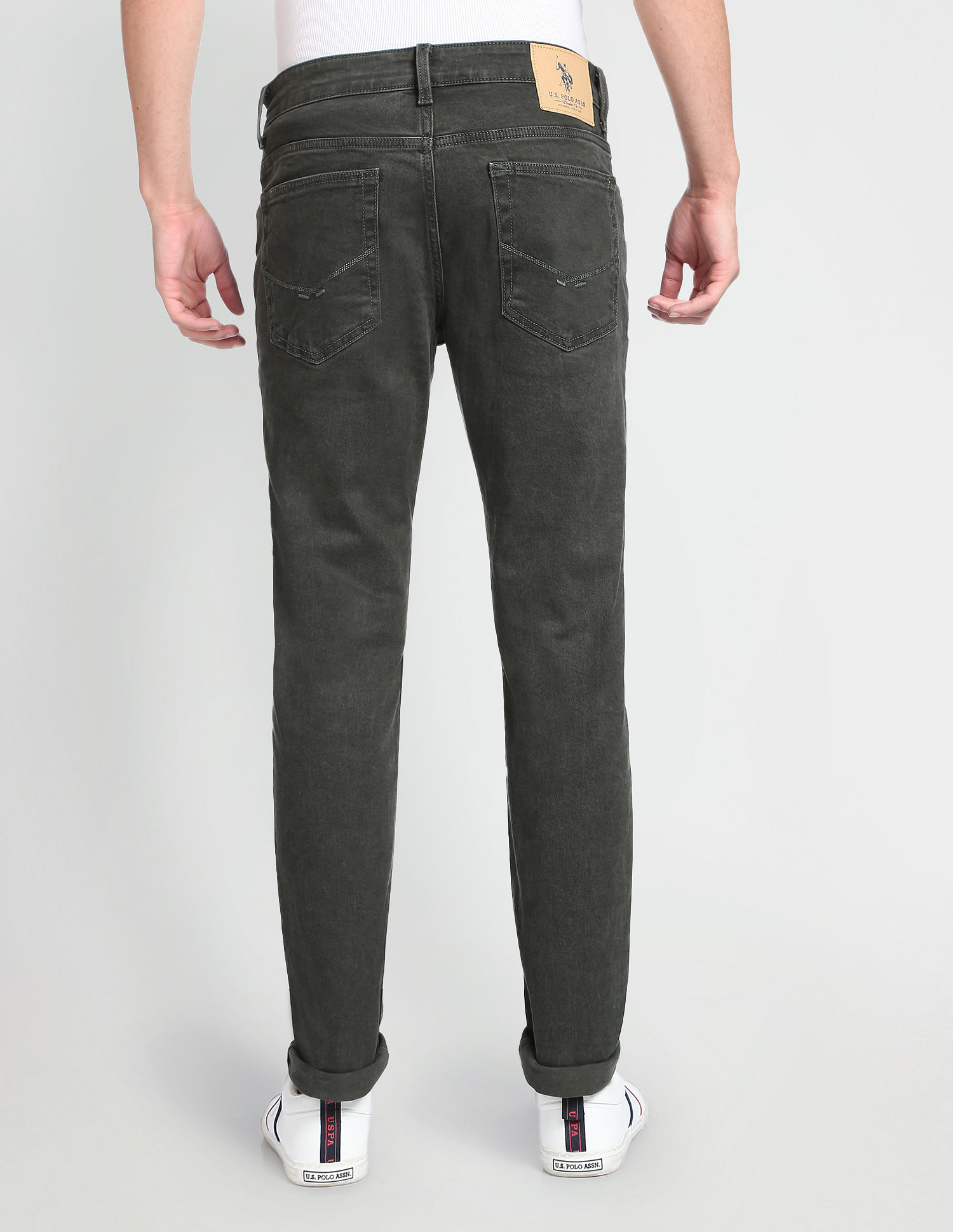U.S. Polo Assn. Denim Co. Brandon Slim Tapered Fit Olive Jeans
