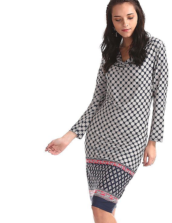 U.S. Polo Assn. Women Long Sleeve A-Line Dress