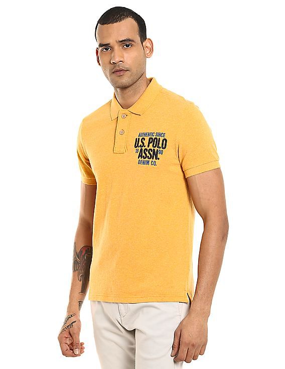 U.S. Polo Assn. Denim Co. Cotton Heathered Polo Shirt