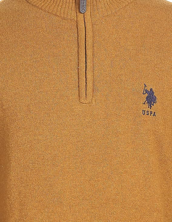 U.S. Polo Assn. High Neck Solid Sweater