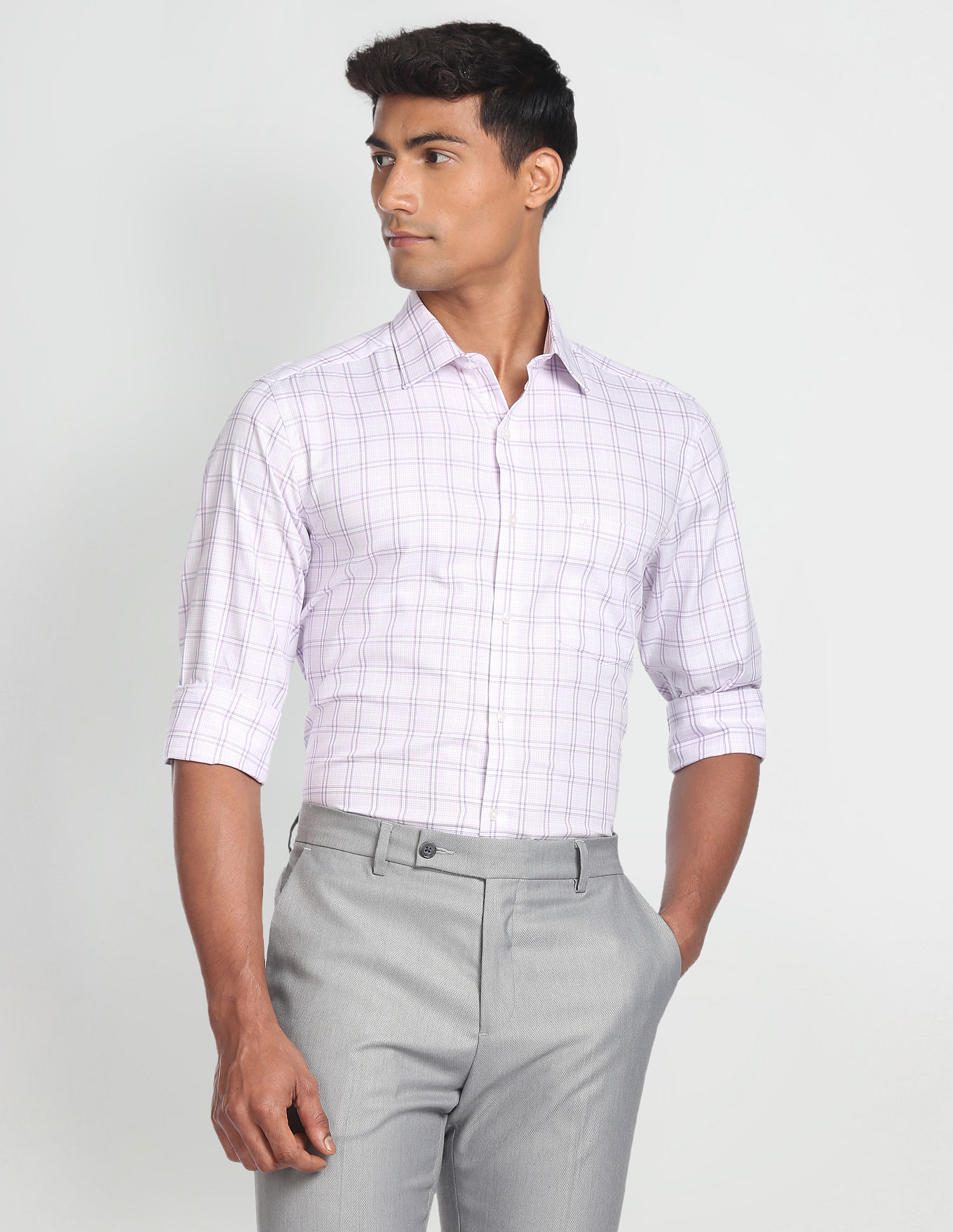 Arrow Tartan Check Twill Formal Shirt