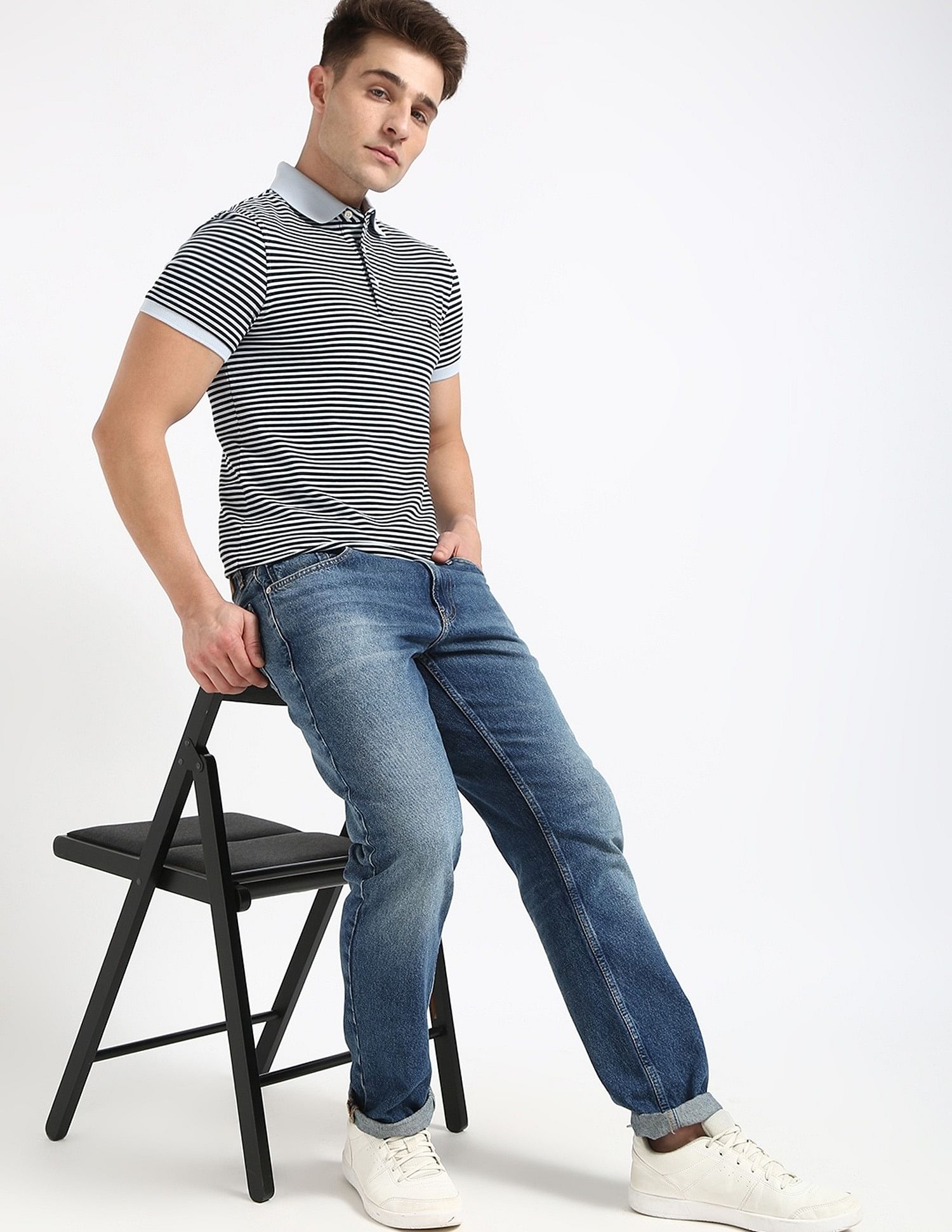 Tommy Hilfiger Striped Slim-Fit Cotton Polo Shirt