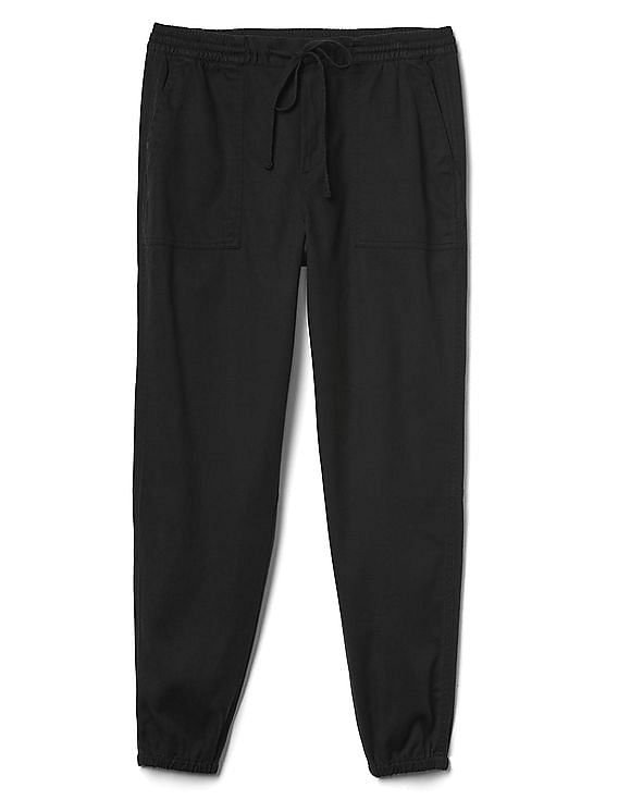Buy GAP Women Women Black Tencel Utility Joggers - NNNOW.com