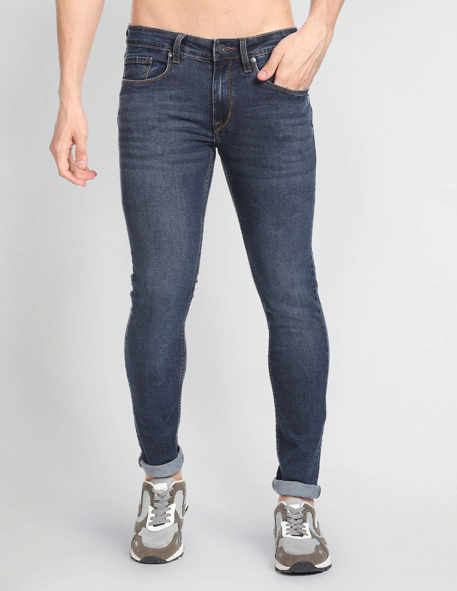 Flying Machine Skinny Fit Stone Wash Jeans