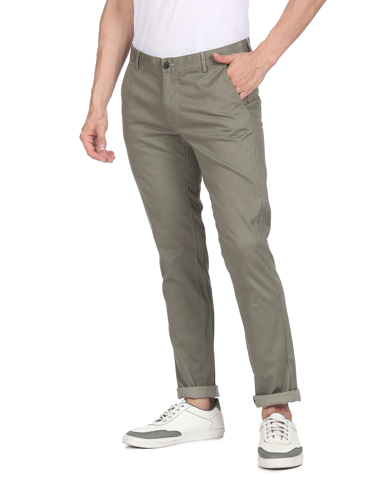 ARROW SPORTS Men Solid Slim Straight Fit Trousers  Lifestyle Stores   Kalyan East  Thane
