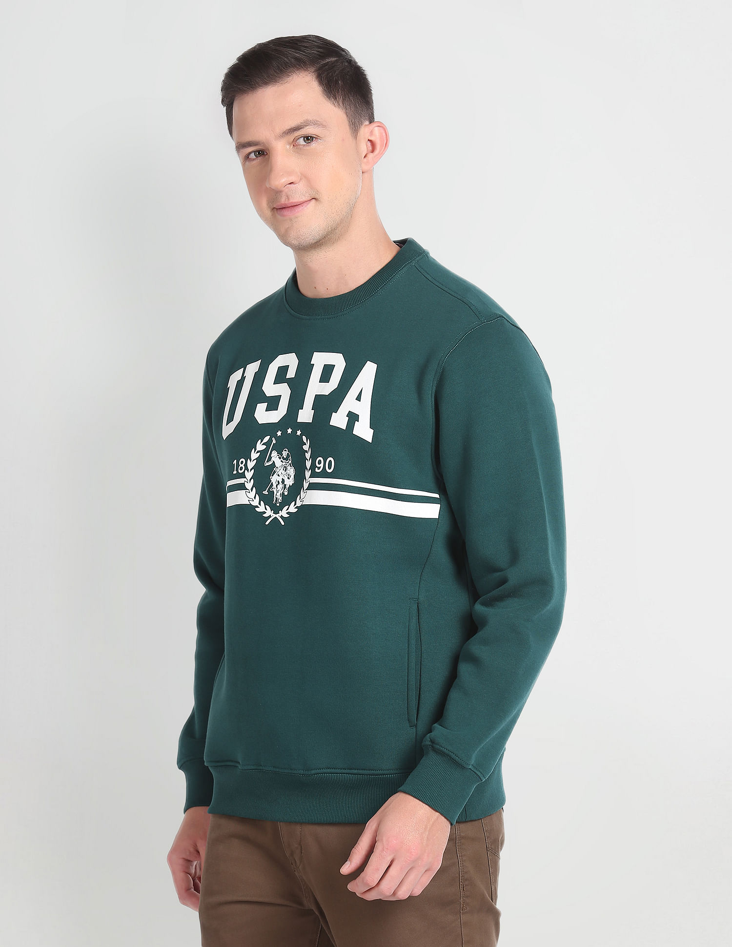U.S. Polo Assn. Denim Co. Crew Neck Brand Print Sweatshirt